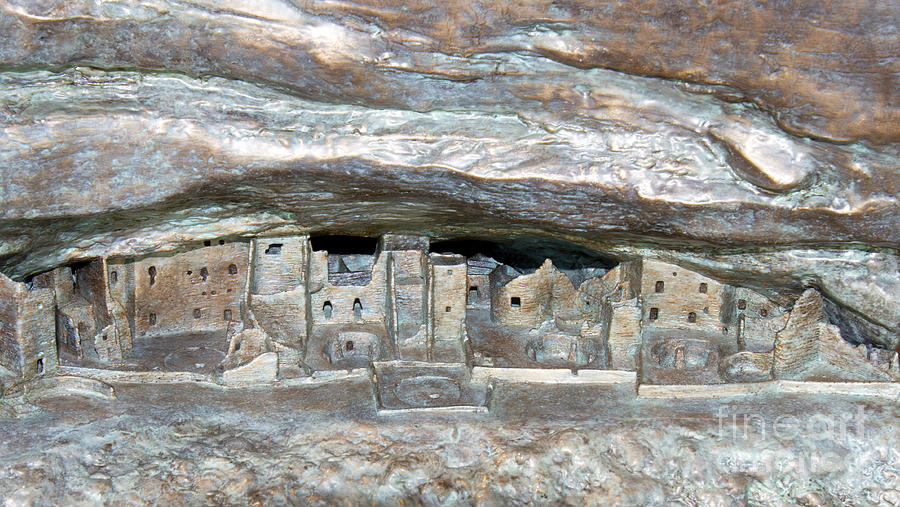 Metallic Rendition of Cliff Palace Dwelling Photograph by Karen Foley
