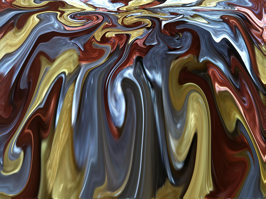 Metallic Waterfall 100 A1 Digital Art By Artistic Mystic Pixels 