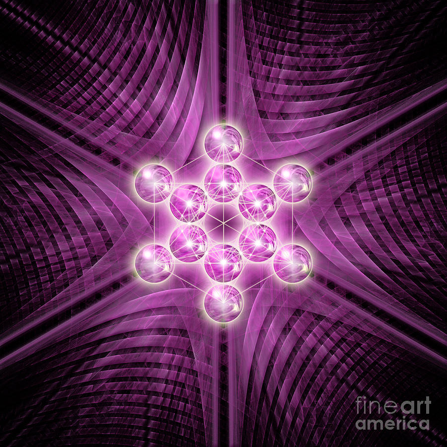 Metatrons Cube atomic Digital Art by Alexa Szlavics