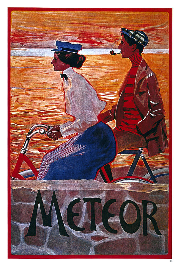 Vintage Mixed Media - Meteor Cycles - Bicycle - Vintage Advertising Poster by Studio Grafiikka