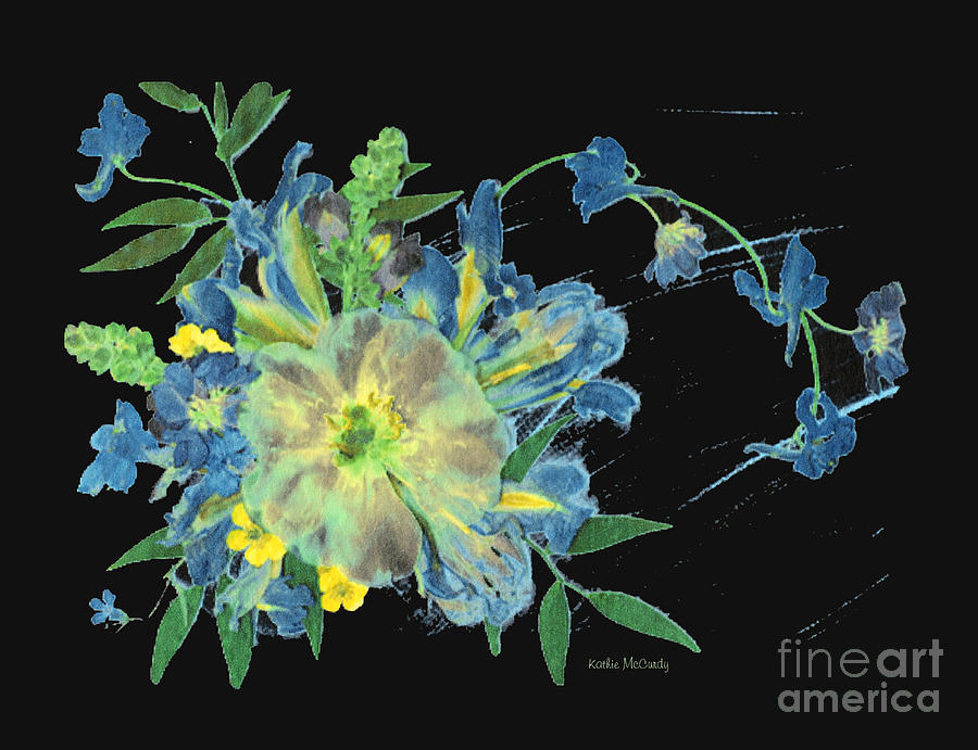 Meteor Flower Shower Mixed Media by Kathie McCurdy Fine Art America