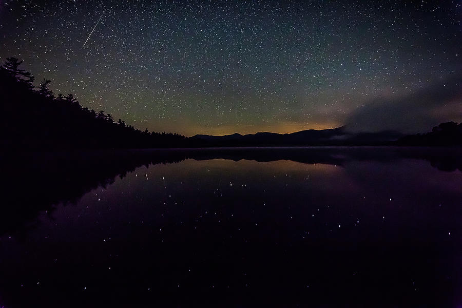 Meteor over Chocorua Lake Photograph by Benjamin Dahl
