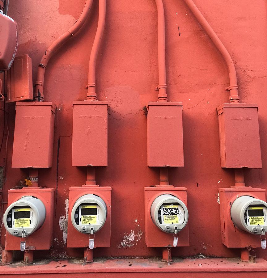 Meter Reader Red 2 Photograph by Gia Marie Houck