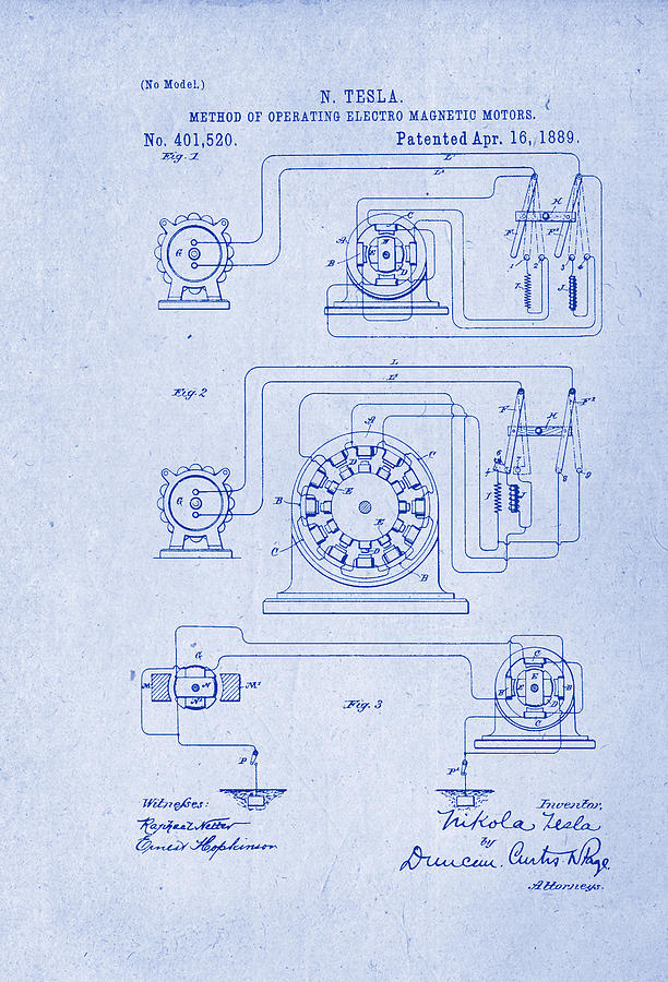 Method of Operating Electric Magnetic Motors - Nikola Tesla Patent ...