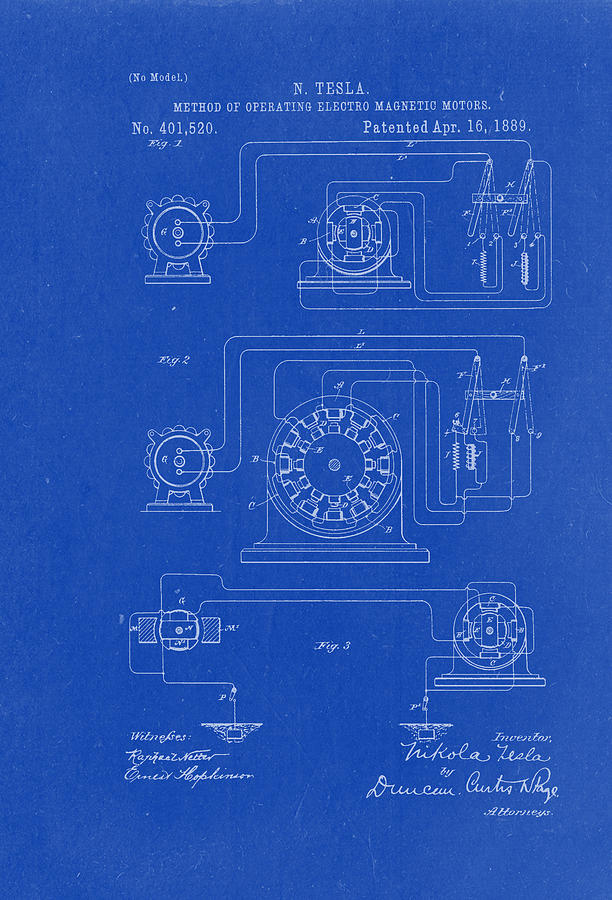 Method of Operating Electric Magnetic Motors - Nikola Tesla Patent ...