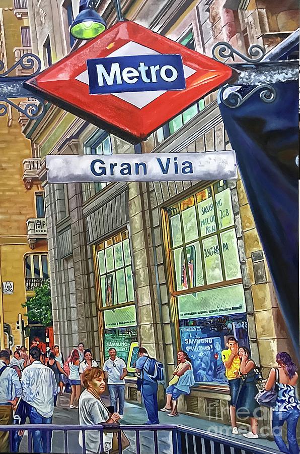 Cityscapes Painting - Metro by Antonio De Irun Cityscapes Painting - Metro by Antonio De Irun