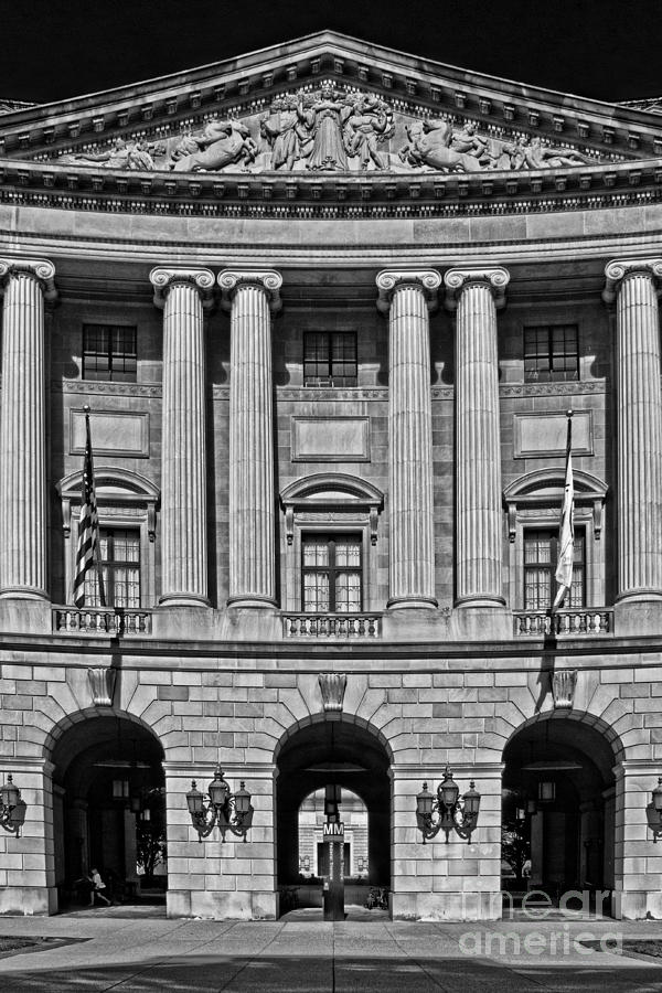Architecture Photograph - Metro Entrance Federal Triangle by Tom Gari Gallery-Three-Photography