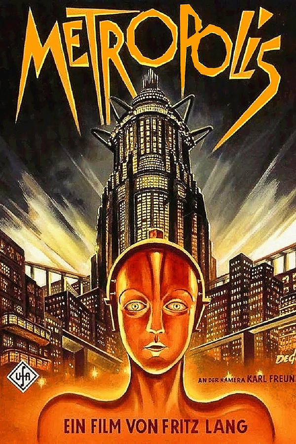 Metropolis Poster For An Old Sci Fi Movie By Fritz Lang Painting By