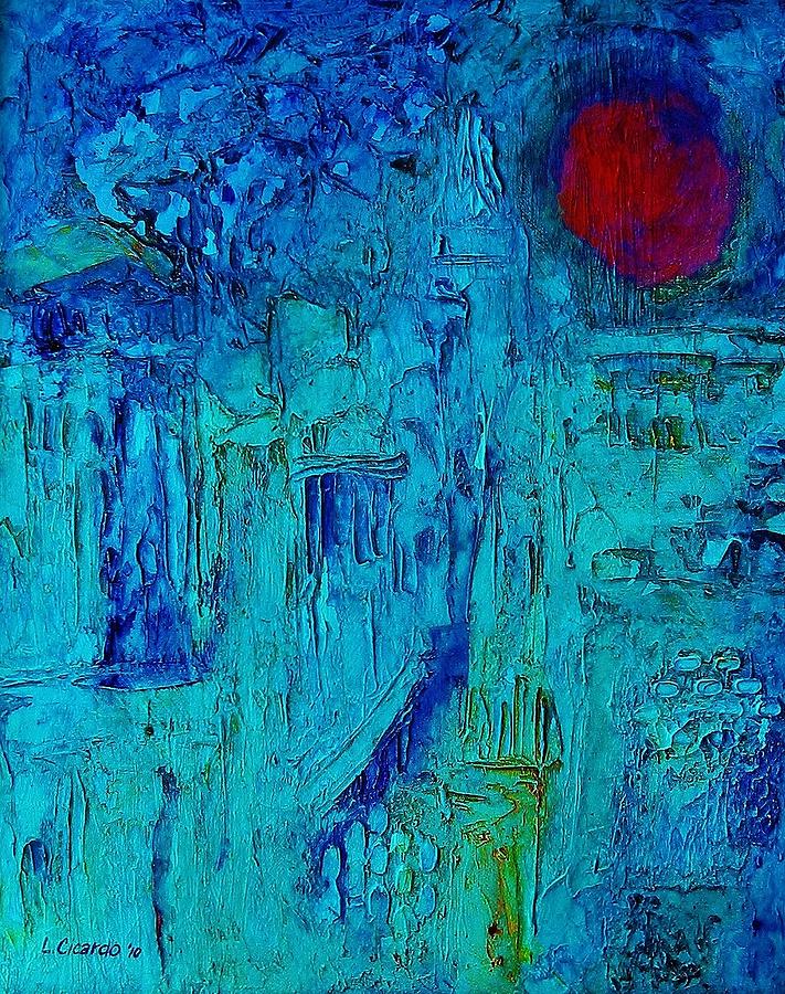 Abstract Painting - Metropolis-sold by Lou Cicardo
