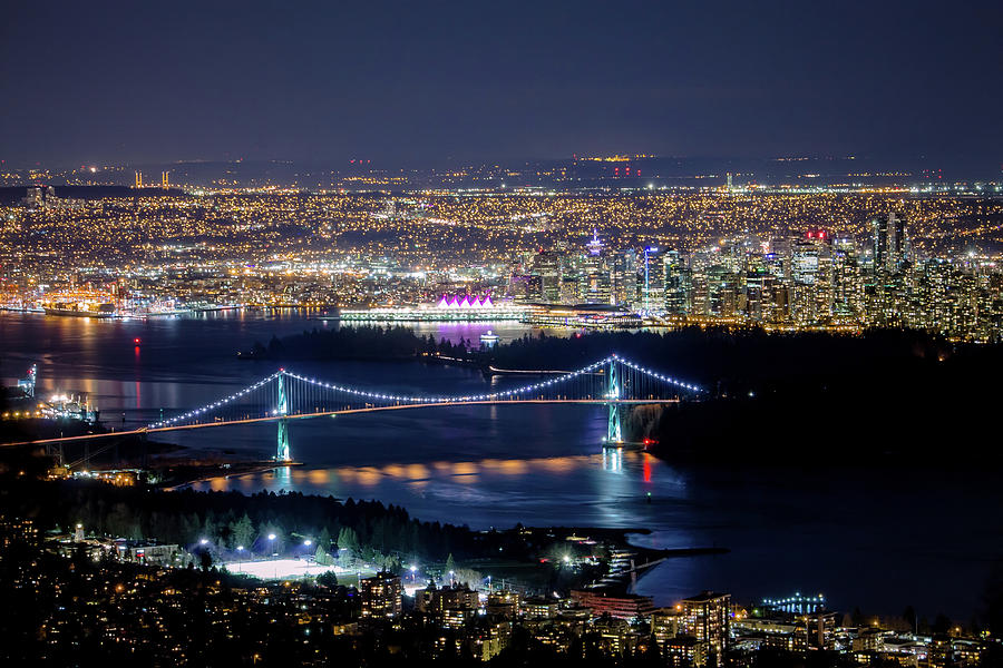 Metropolitan Vancouver from Cypress Mountain Photograph by Jay Smith