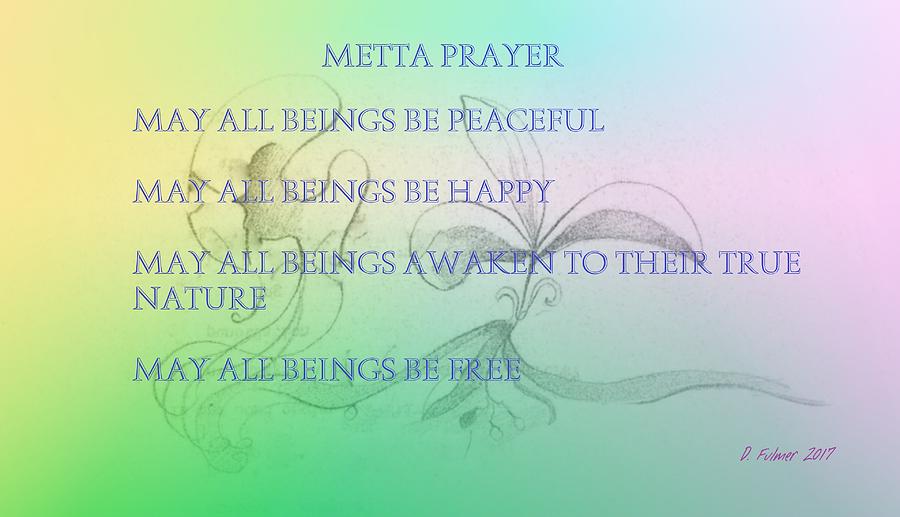 Metta Prayer Mixed Media by Denise F Fulmer