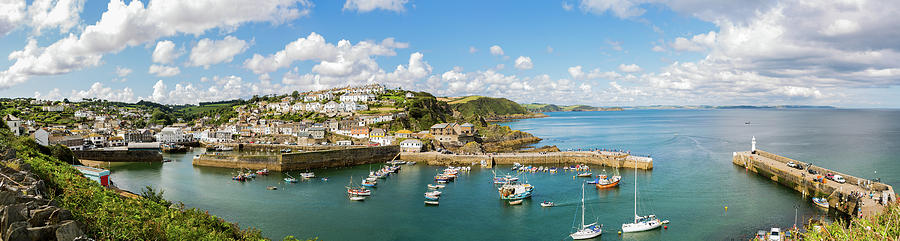 Mevagissey Fishing village, Cornwall PANO 2 Photograph by Maggie Mccall