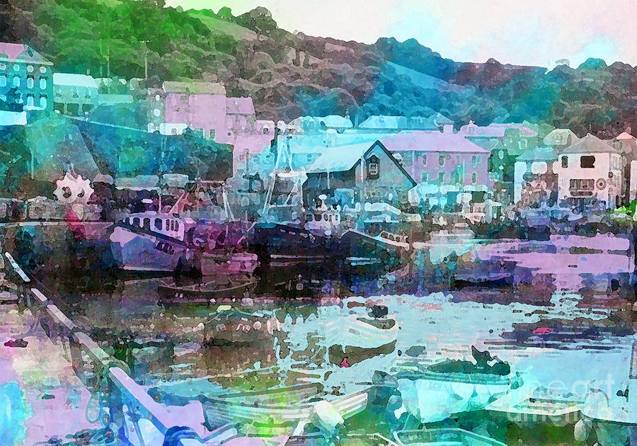 Mevagissey Harbour Painting by Tracy-Ann Marrison