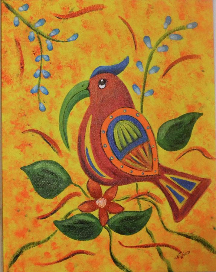 Mexican Bird Painting by Nancy Sisco