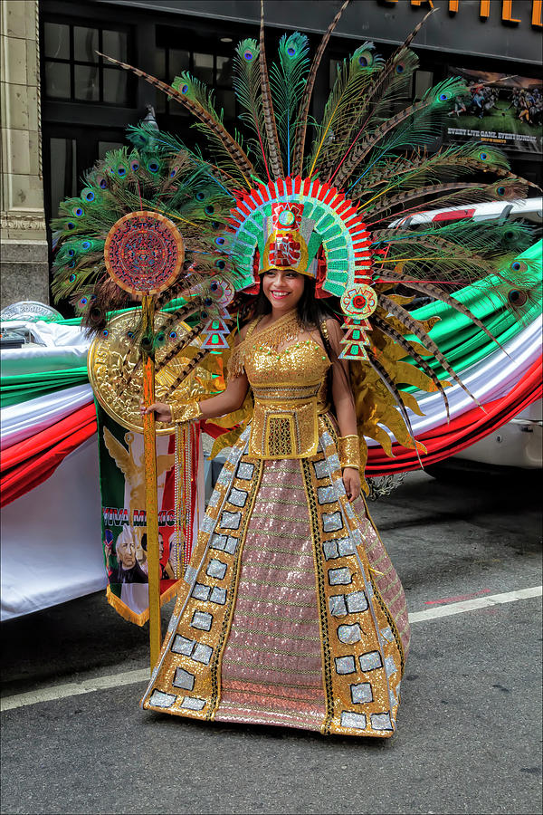 Mexican Day Parade 9_18_2016 Female in Traditional Dress Photograph by Robert Ullmann