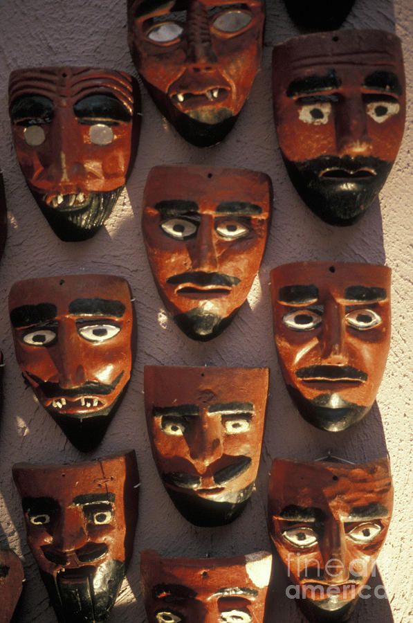 Mexico Photograph - Mexican Devil Masks by John  Mitchell