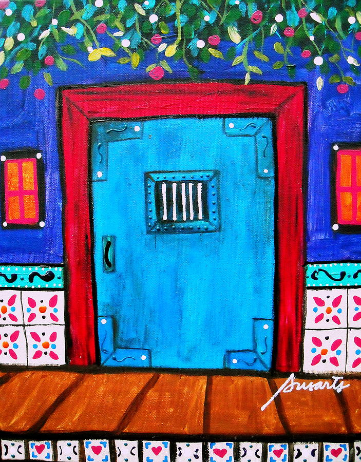 Mexican Door Painting Painting by Pristine Cartera Turkus