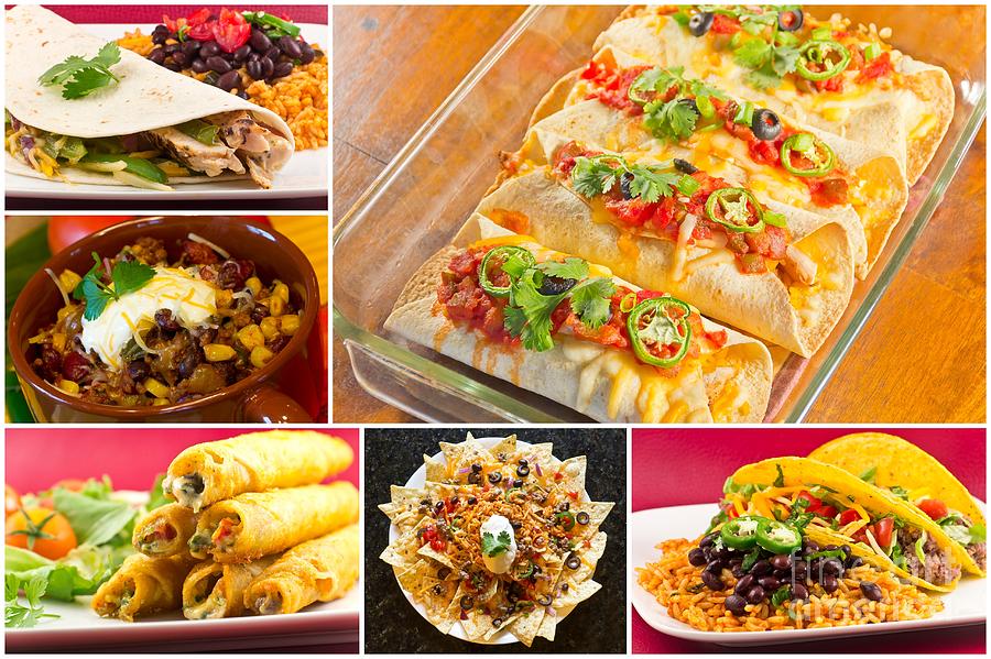 Mexican Food Collage Photograph By Ezume Images