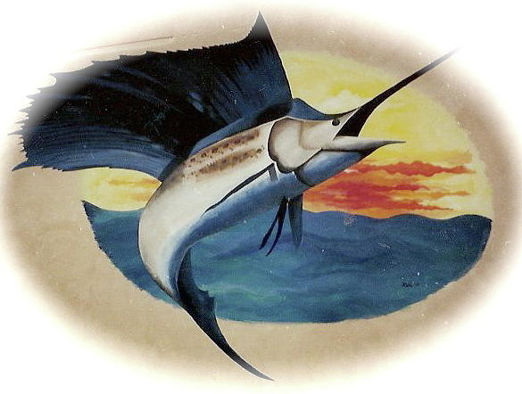 Mexican Marlin Mural Painting by Leizel Grant
