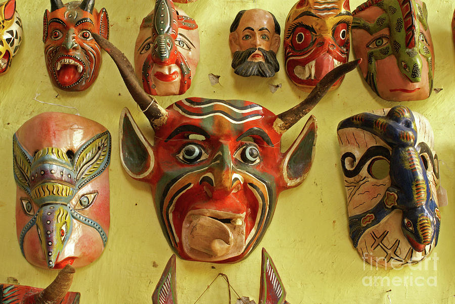 Mexican Masks Photograph by John  Mitchell