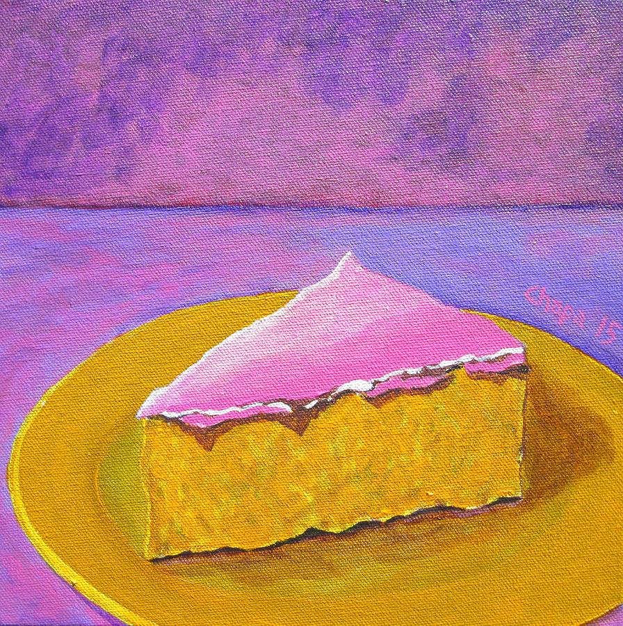 Mexican pink cake III Painting by Manny Chapa