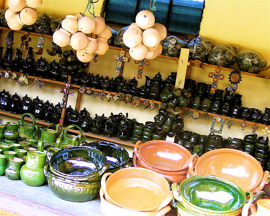 Mexican Photograph - Mexican Pottery by Michael Peychich Mexican Photograph - Mexican Pottery by Michael Peychich
