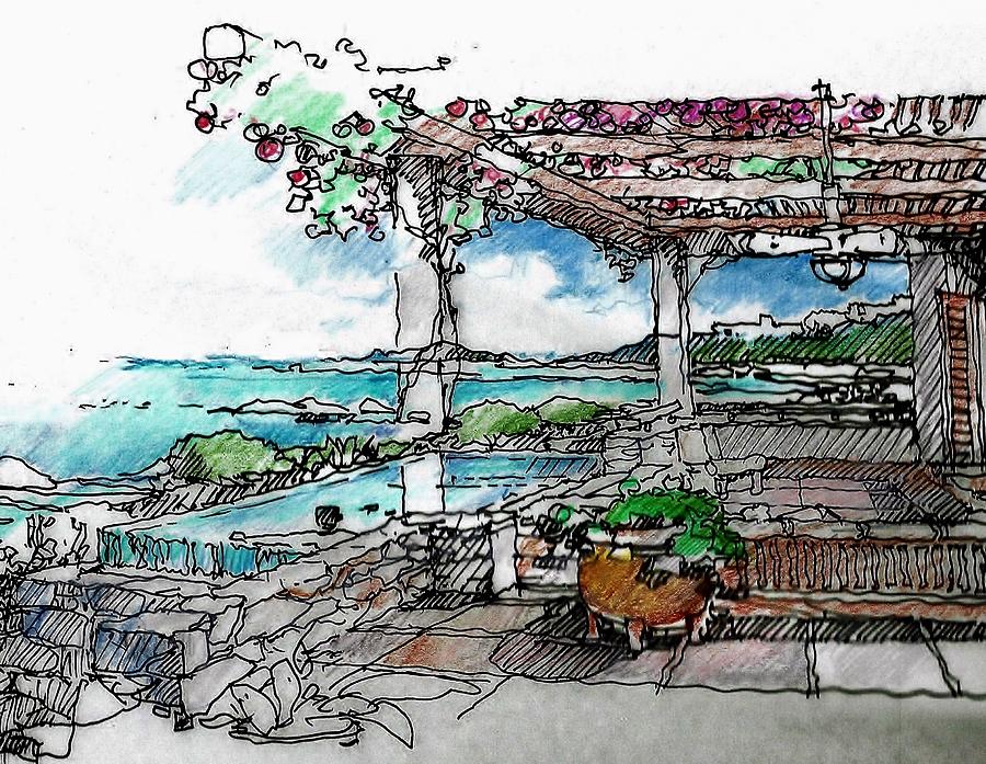 Mexican Retreat Drawing by Andrew Drozdowicz