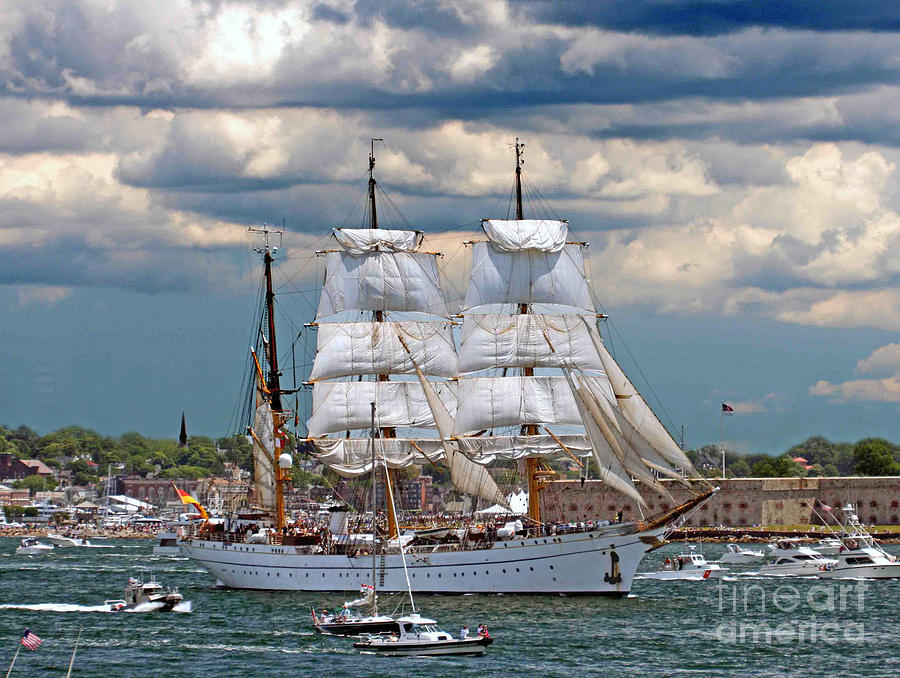 Seascape Photograph - Mexican Tall Ship Cuathtemocl by Jim Beckwith