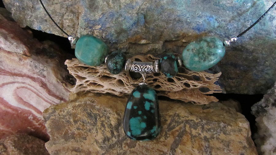 Mexican Turquoise Choker #S36 Jewelry by Barbara Prestridge