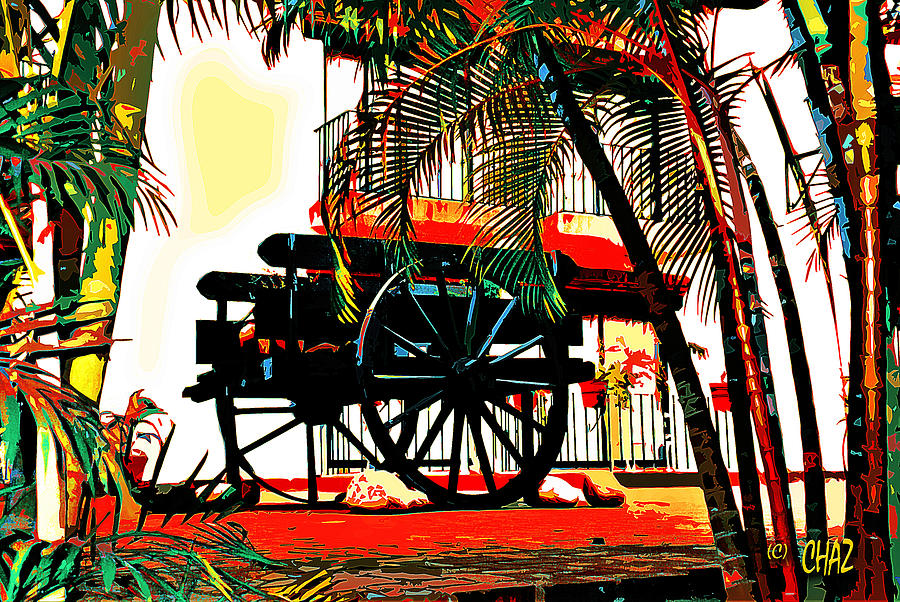 Mexican work cart Painting by CHAZ Daugherty
