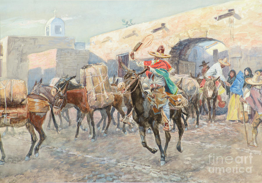 Mexicans Leaving an Inn Painting by Celestial Images