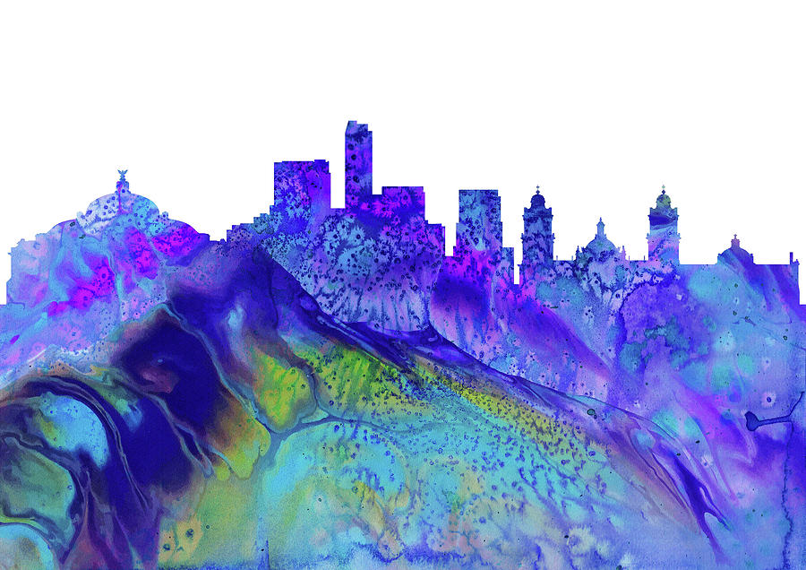 Mexico City Skyline Digital Art by Erzebet S - Fine Art America