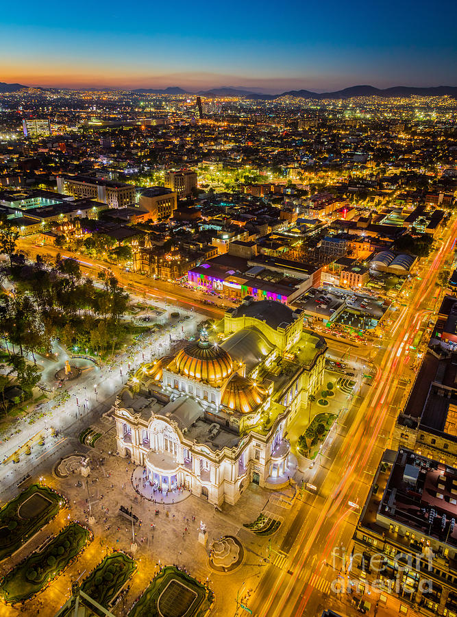 Mexico City Twilight Photograph by Inge Johnsson