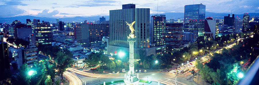 Skyline Photograph - Mexico, Mexico City, El Angel Monument by Panoramic Images