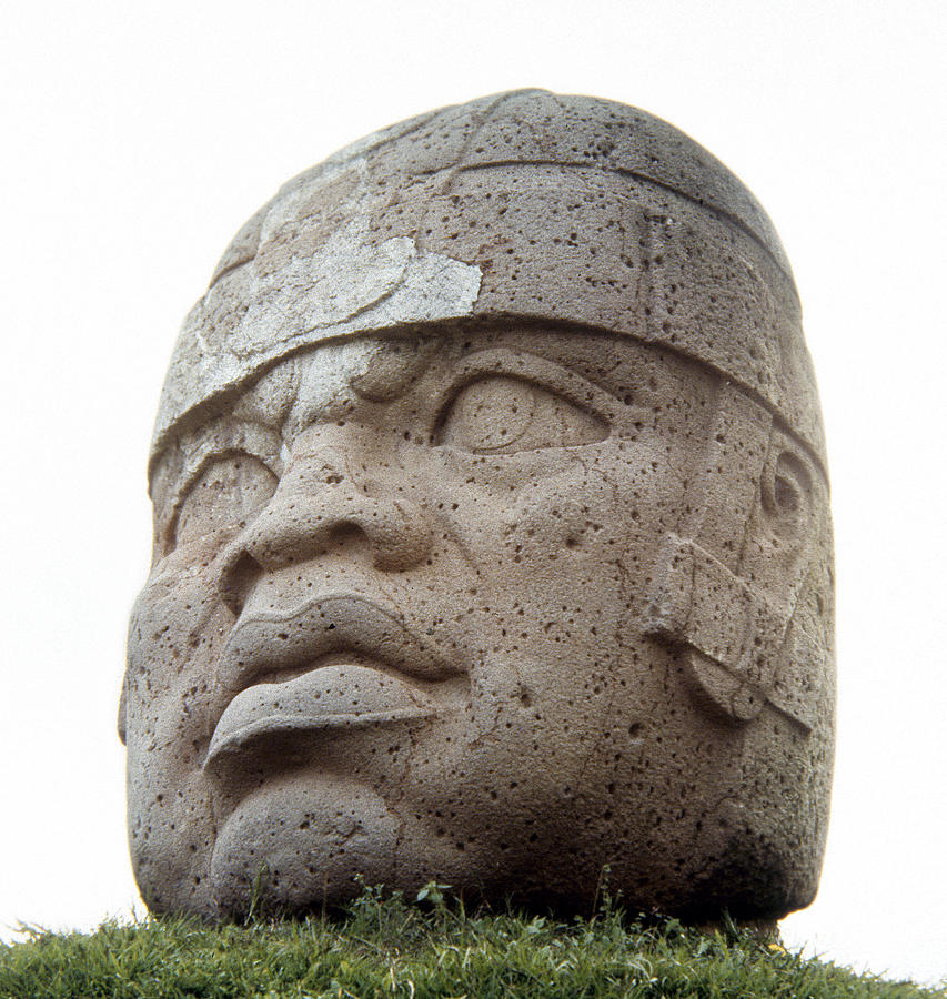 Mexico: Olmec Head Photograph by Granger