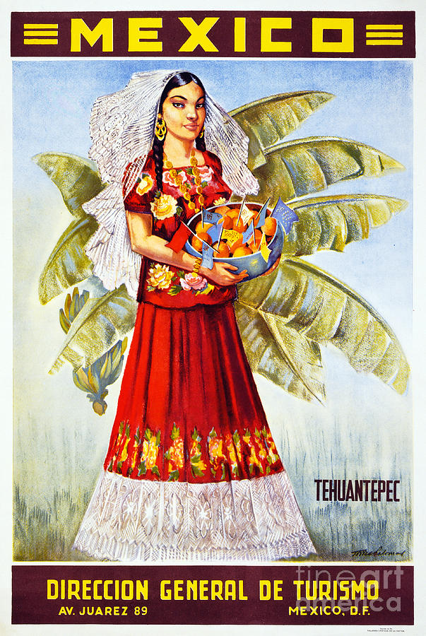 Vintage Painting - Mexico Vintage Travel Poster Restored by Vintage Treasure