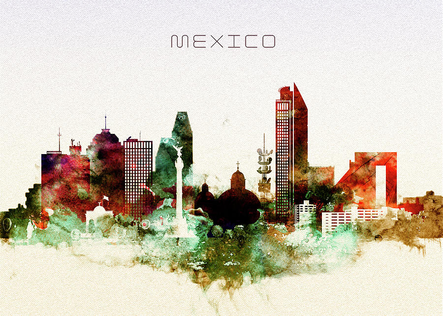 Mexico watercolor Digital Art by Dim Dom