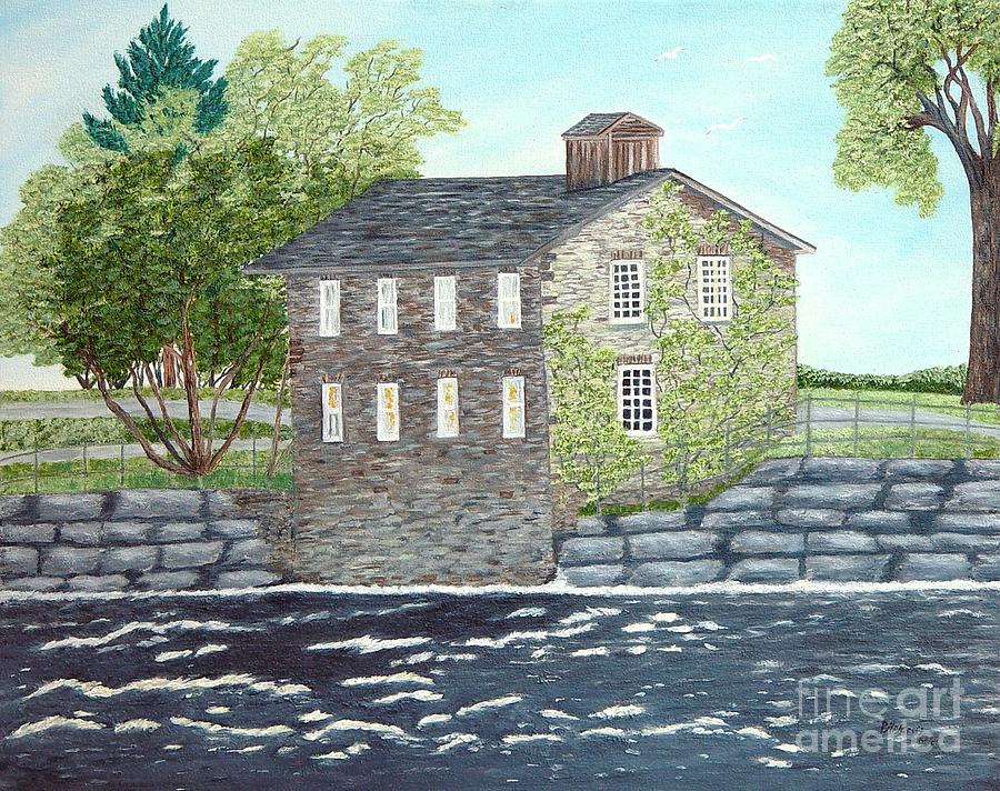Meyers Mill Painting by Peggy Holcroft