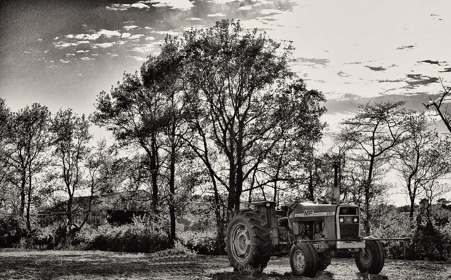 Barn Photograph - MF 285 Tractor by Kelly Reber