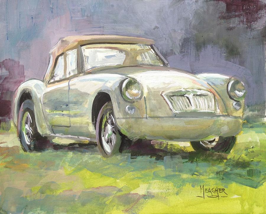 Mg Midget Painting - MGA by Spencer Meagher