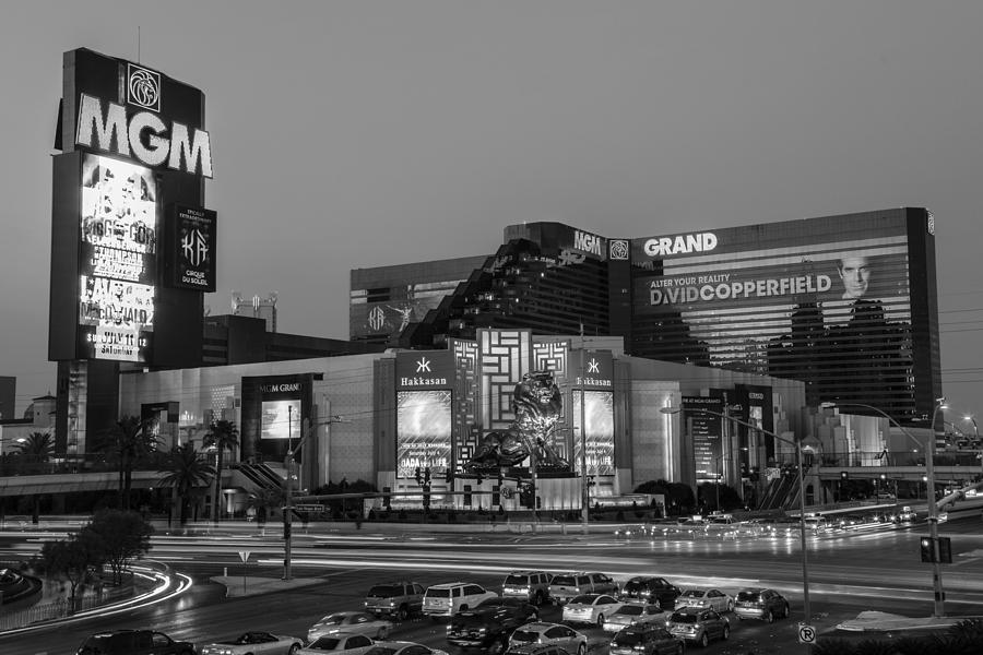 MGM Casino Vegas Black and White Photograph by John McGraw