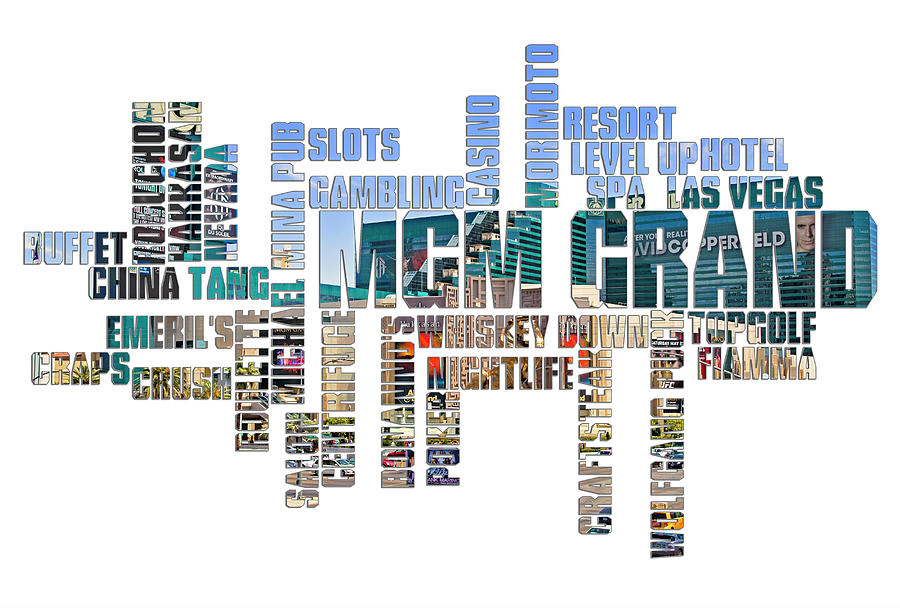 MGM Grand Typography Digital Art by Ricky Barnard