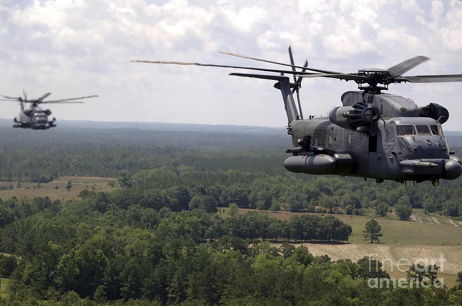 Mh-53 Pave Low Helicopters Photograph by Stocktrek Images