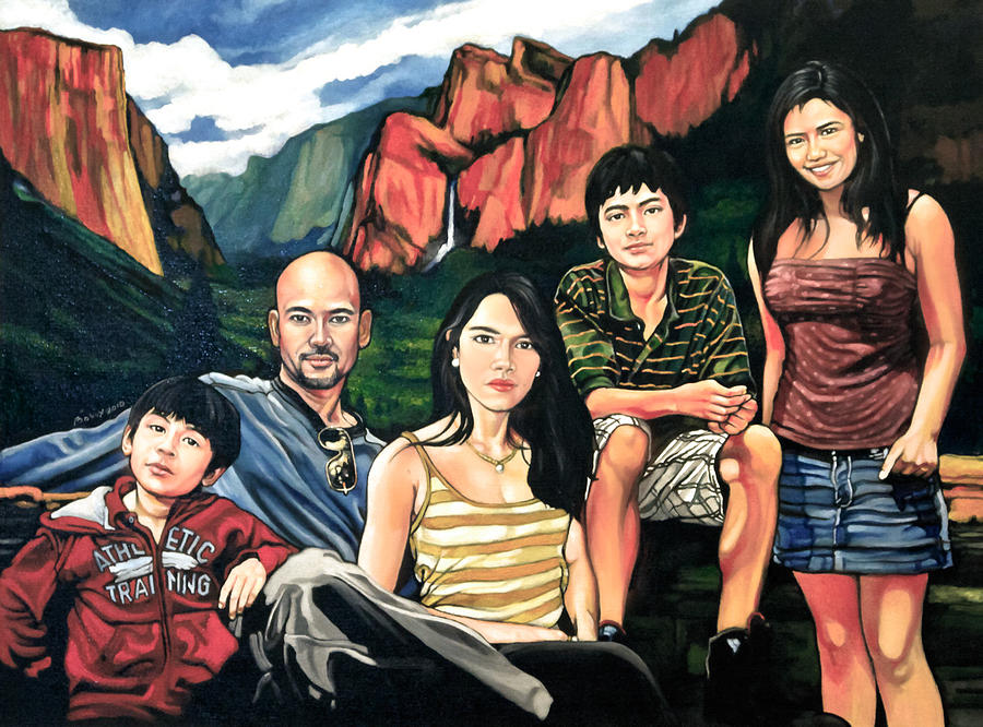 Nature Painting - Mi Familia by Bobby Barredo