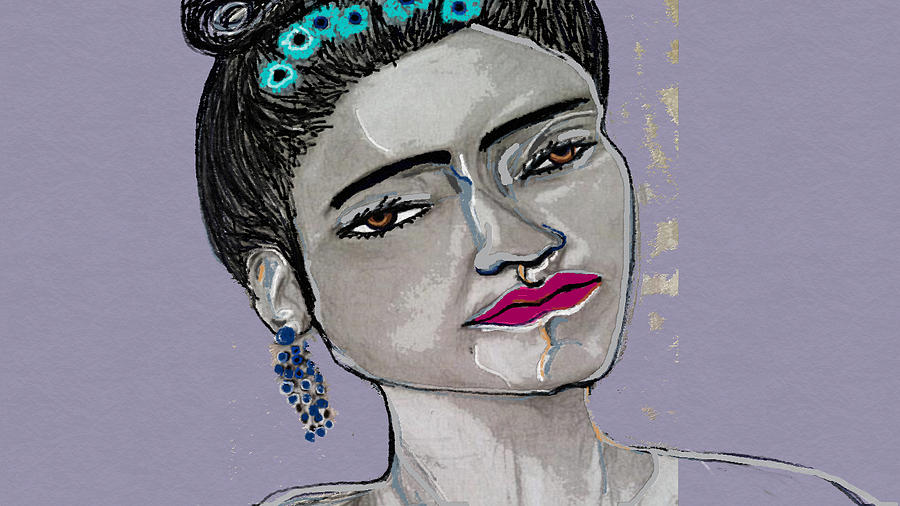 Mi Frida kahlo Painting by Jackie Pecoroni