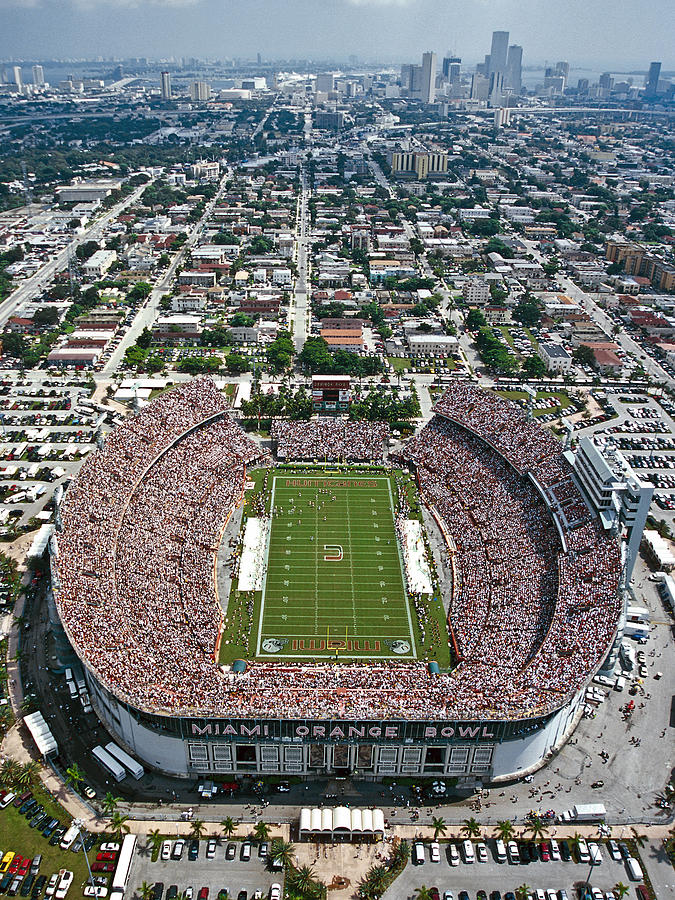 Miami Aerial Of Orange Bowl Stadium Photograph by Scott B Smith Photography
