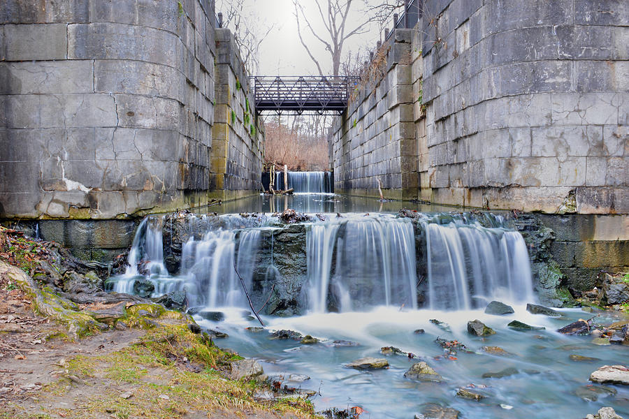 Waterfall Photograph - Miami and Erie Canal  Lock by Mike Guhl