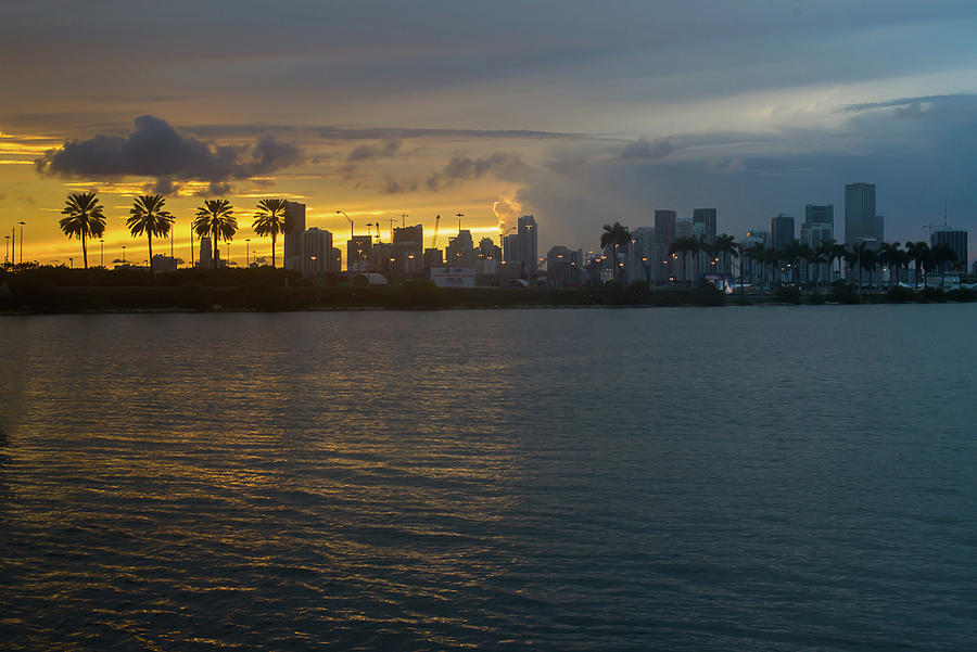 Miami Photograph - Miami at the Edge of Twilight by Ronald Spencer