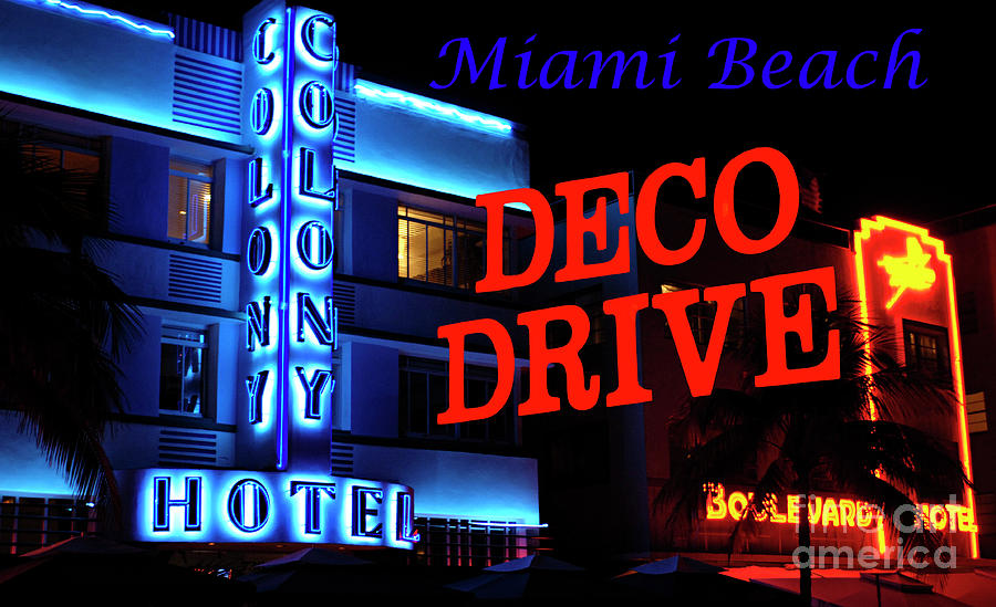 Miami Photograph - Miami Beach Art Deco Drive by Bob Christopher