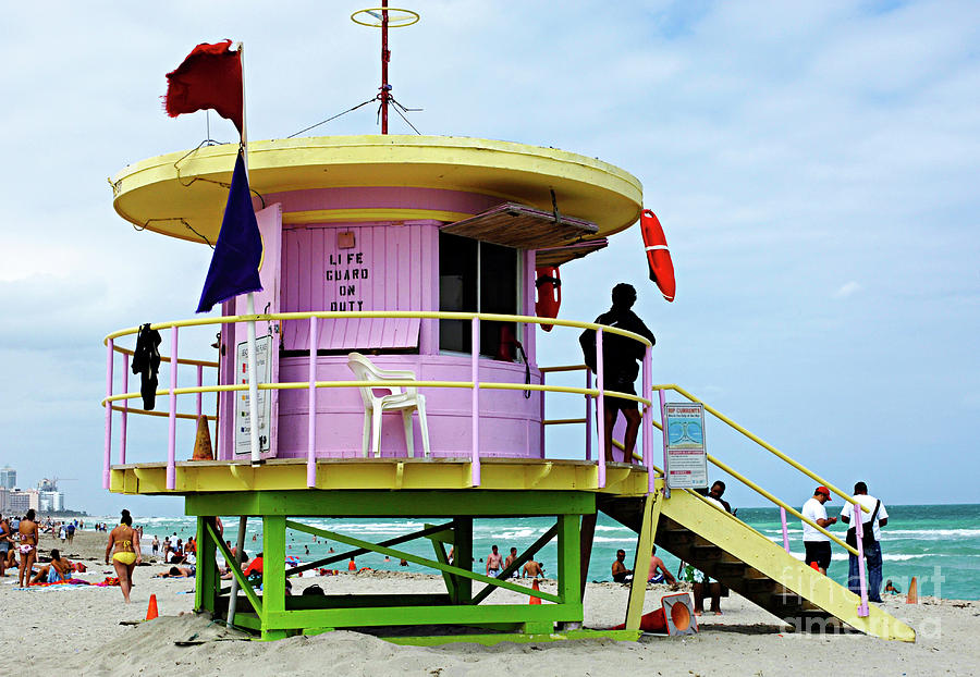 Miami Beach Life Guard Stand 2 Photograph by Bob Christopher - Fine Art ...